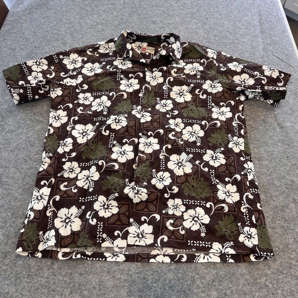Vintage Hilo Hattie Mens 2XL Hawaiian Shirt
